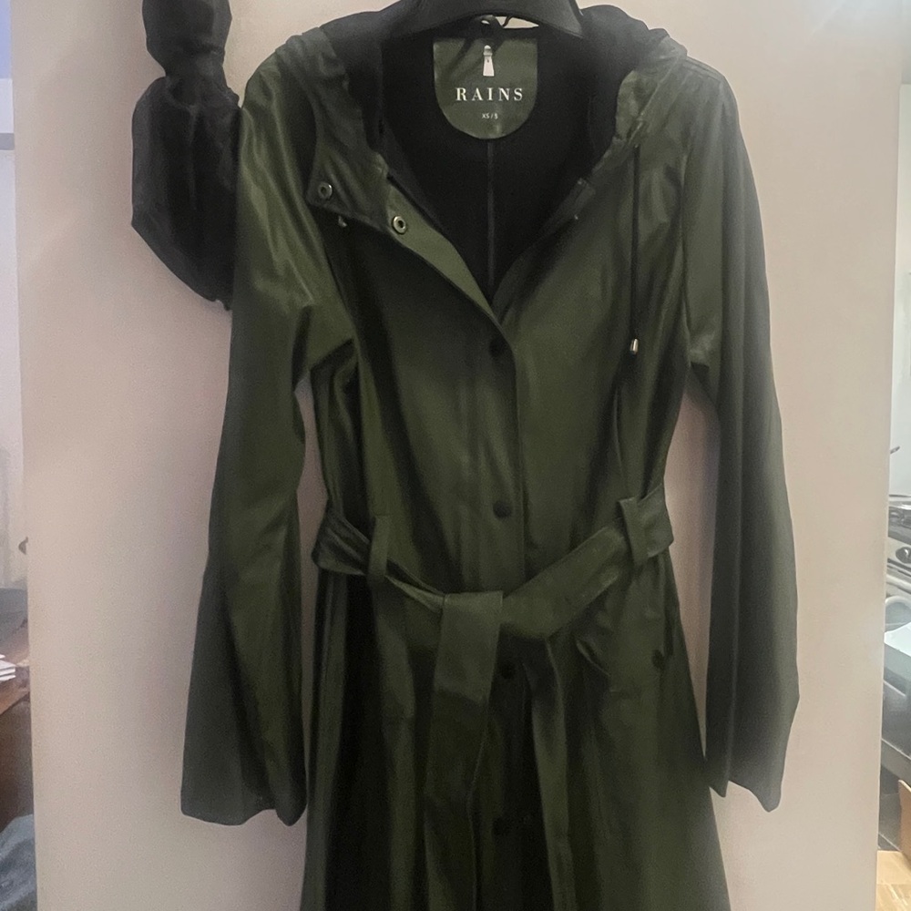 Rains Women's Dark Green Rain/Trench Coat